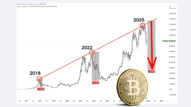 سقوط بیت‌کوین به زیر ۵۰ هزار دلار تا سال ۲۰۲۸؟
