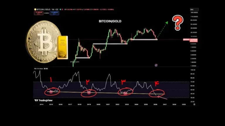 پیروی بیت‌ کوین از طلا